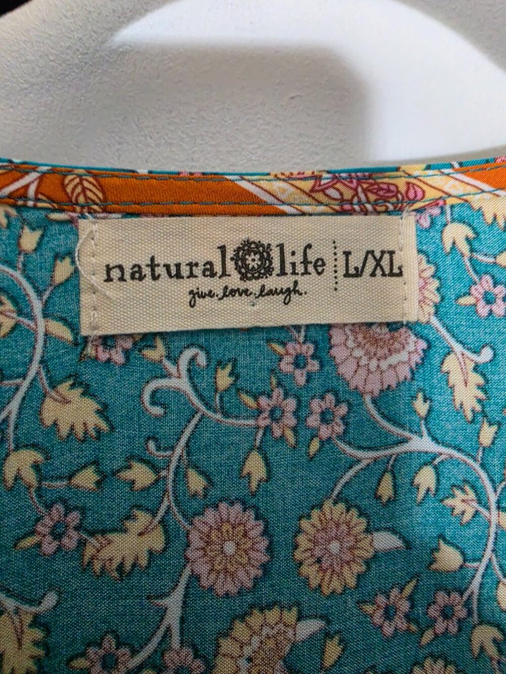 Natural Life Avery Midi Women's Green Floral Cottagecore Prairie Dress Sz L - Picture 3 of 11
